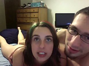 18yo college teen fucked by her roommate swallows his cum